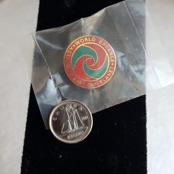 Vintage pin World Balance Action To Save Our Planet enamel - Picture 2 of 3
